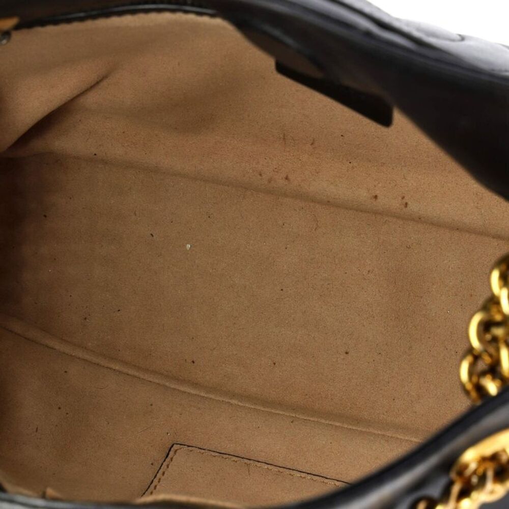 Gucci GG Marmont Chain Tote Matelasse Leather Medium Black - Picture 5 of 6